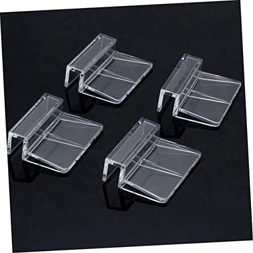 WOONEKY 10pcs Fish Tank Stand Cover Holder Acrylic Racks for Tanks Aquarium Cover Support Brackets - size: 5.5X5X1.8CM