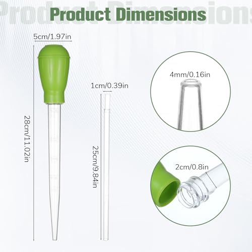 Long Turkey Baster for Aquarium Water Changer Siphon Waste Remover Coral Fish Feeder Waste Clean Tool Manual Acrylic Pipette Suction Dropper with Extension Pipes for Fish Tank Cleaning Pipette