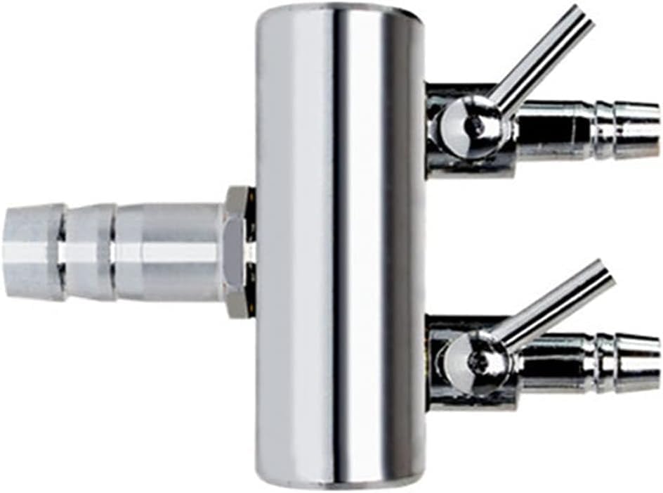 2Pcs 2-Way Air Flow Control Lever Valve with Airline Tubing Connector for Aquarium, Fish Tank
