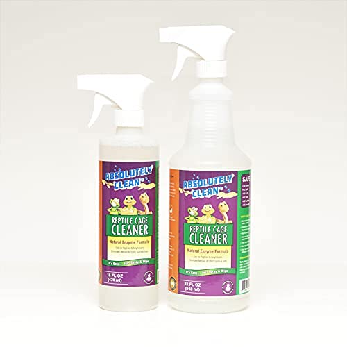 Absolutely Clean Amazing Reptile & Amphibian Terrarium Cleaner and Odor Eliminator - Just Spray/Wipe - Safely & Easily Removes Reptile & Amphibian Messes - USA Made - size: 16 Fl Oz (Pack of 1)