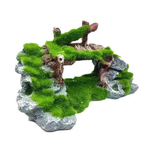 Aquarium Decoration Decoration of Resin Fish Statue Landscaping Residents Shelter Mashil, Bridge Shape