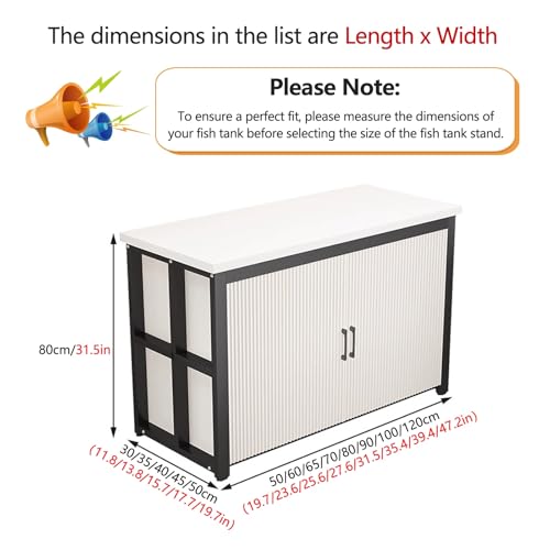 Tropical Fish Tank Stand Cabinet - Durable Carbon Steel Reptile Rack, Eco-friendly, Perfect for Home Office & Pet Shop Storage, Floor-standing Shelf Organizer - color: Black, size: 65x45cm/25.6x17.7in