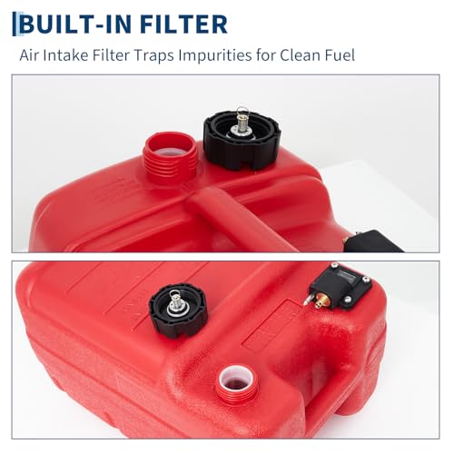 3 Gallon Marine Portable Tank, 12 L Boat Marine Tank, Marine Transfer Tank with Hose, I-Shaped Handle - size: 12 L
