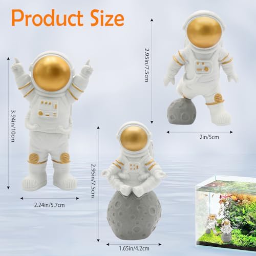 Astronaut Fish Tank Decorations – Unique Aquarium Ornaments for Aquatic Exploration – Safe & Non-Toxic Resin Space Decor for Freshwater & Saltwater Tanks – Fun Aquarium Accessories for Fish & Shrimp