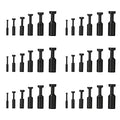 zjxed 36 Pcs Push-to-Connect Fittings, Cap Style Pneumatic Blanking Plugs, Fittings for 1/8 5/32 1/4 5/16 3/8 1/2 Inner Dia Tube