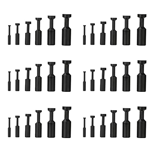 zjxed 36 Pcs Push-to-Connect Fittings, Cap Style Pneumatic Blanking Plugs, Fittings for 1/8 5/32 1/4 5/16 3/8 1/2 Inner Dia Tube