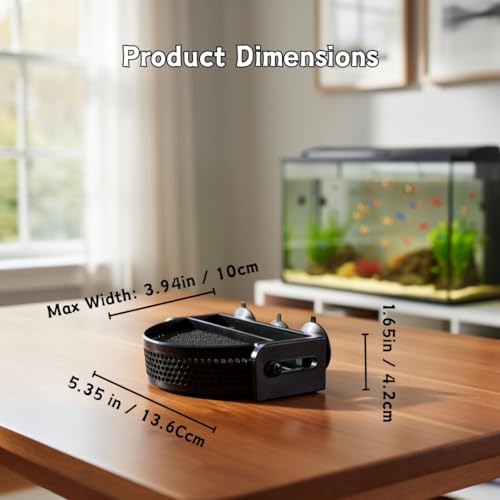 Aquarium Filter Baffle with Suction Cups, Fish Tank Flow Controller, Water Surface Calmer & Flow Reducer for Betta Fish and Shrimp (Black, Medium) - size: Medium