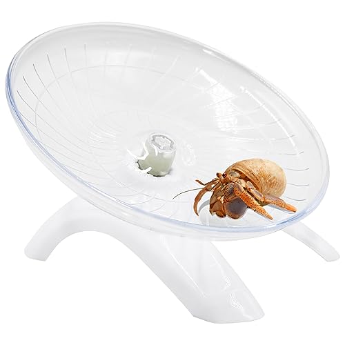 Hermit Crabs Wheel Toy, Hamster Running Wheel Toys, Small Animals Cage Accessory, Tank Accessory, Suitable for Hermit Crab Hamster Rat - color: White, size: Large