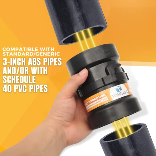 2 x Combo Pack RV Sewer Hose Fitting Adapter - PVC Connection & Termination Adapter - 3" Hub x Bayonet Hooks