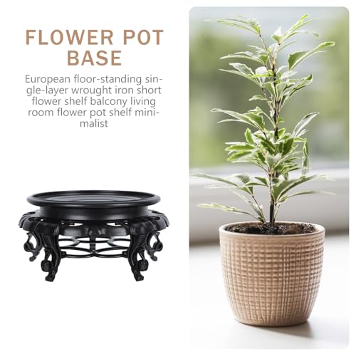 Gadpiparty Resin Flowerpot Rack Display Stand for Vase and Mini Fish Tank, 14cm Diameter Elevated Decorative Tray for Indoor Plant Storage and Ornament Showcase