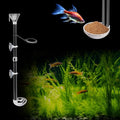Aquarium Fish Shrimp Feeding Dish Set, Shrimp Feeding Dish Set, Transparent Shrimp Feeding Adjustable Tube with Feeding Ring, Cleaning Brush for Fish Tank and Preventing Food Scattering (Small) - size: Small