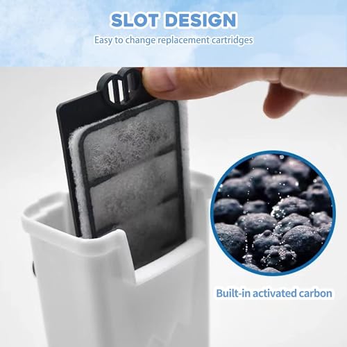 10 Pack Auqarium Filter Replacement Plates, Turtle Tank Filter Sponges, Suitable for 3.5W 280L/H Low-Water Filter