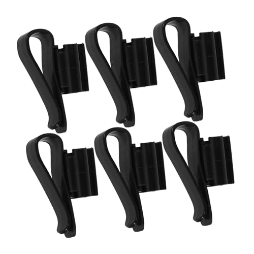Milisten 6pcs Aquarium Hose Tube Holder Clamps Fish Tank Water Pipe Buckles Plastic Hose Clips for Easy Water Change and Air Pump Tube Management - color: Black