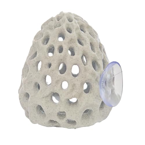 Shrimp Hides for Aquarium, Shrimp Hideout with Suction Cup, Betta Fish Tank Accessories, Aquarium Decor for Small Fish Guppy Hiding Resting (White) - color: White