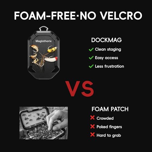 Fly Fishing Accessories Magnetic Fly Patch for Fly Fishing, Quick-Access Holder, Aluminum Card-Style Backplate, Easy Pickup with Wet Hands for Vest, Chest Pack, Waders,or Hat