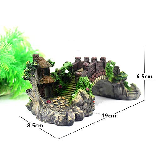 Aquarium Ornament Resin Arch Bridge Bridge Aquarium Fish Tank Ornament Decoration for Aquarium Fish Tank Landscape and Home, Aquarium,2.7"*3.3"*6.8"