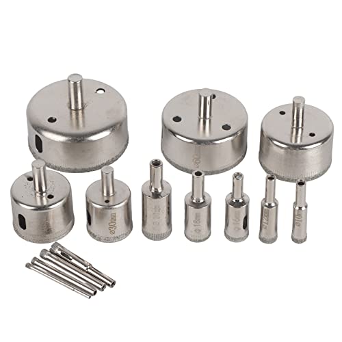 Diamond Hole Saw Diamond Drill Modeling Tool Hollow Drill Crown for Diamond Drill Set 3-70 Mm for Tiles, Glass, Aquariums, Marble, Granite, Ceramics