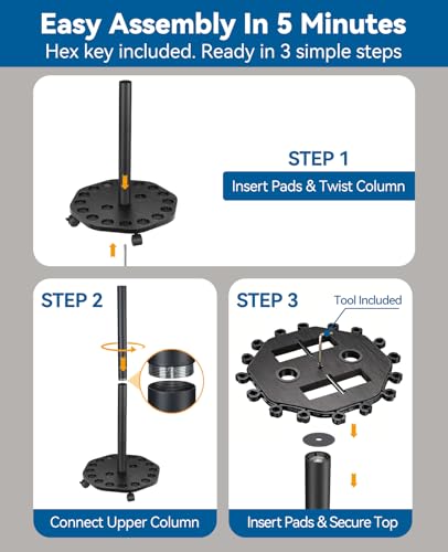 KEXMO Mobile Fishing Rod Holder Pole Rack for Garage, 360 Degree Lockable Wheels, Rigging Station, Heavy-Duty Steel Space-Saving Floor Stand, Holds 16 Combos, Fishing Gear Storage, Black - color: Black