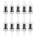 M METERXITY 10-Pack Aquarium Air Check Valve, Plastic One Way Non-Return Valves Air Valve Air Tubing Accessories Air Pump Accessories for 3/16" Airline Tubing Fish Tank [Clear Black]