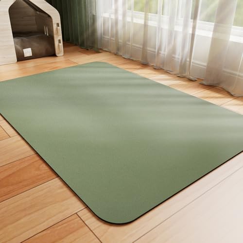 HotLive Dog Food Mat - Absorbent Cat Mat for Food and Water, No Stains Pet Feeding Bowl Mat, Easy to Clean Pet Placemats, Quick Dry Dog Water Dispenser Mat for Messy Drinkers | Green 12"x 19" - color: Green, size: 12"x19"