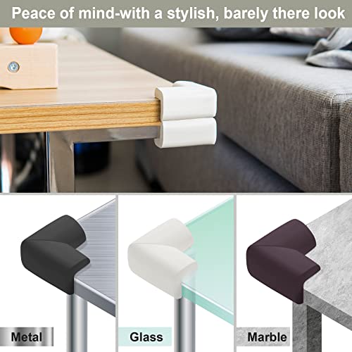 8 Pack Soft Sponge Table Corners, Corner Protector Baby, Baby Proofing Corner Guards, Pre-Taped Furniture Corner Protectors, Child Safety Furniture Bumper, Corner Protectors for furniturey, Black - color: 8 Black Sponge Corners
