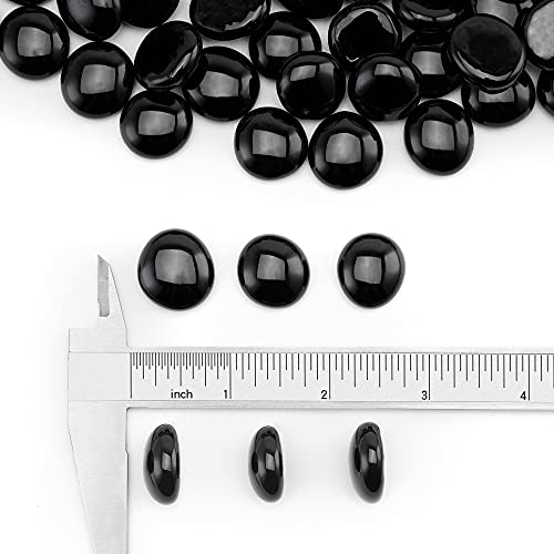 Stanbroil 10-Pound Fire Glass Beads - 1/2 inch Luster Fire Glass Drops for Fireplace Fire Pit | Gas Log Sets | Landscaping | Fish Tank, Onyx Black Luster - color: Onyx Black