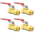 ChillWaves Brass Ball Valve, Air Compressor Ball Valve Shut Off Switch 1/2" NPT Male x 1/2" NPT Female Thread Pipe Fitting(4-PACK) - size: 1/2" MNPT x 1/2" FNPT, style: PACK OF 4