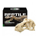 CLEEN T-Rex Skull Reptile Hide - Dinosaur Bone Terrarium Decor for Lizards Snakes Bearded Dragon, Realistic Fossil Cave Aquarium Tank Accessories (Small)