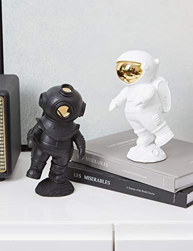 HAUCOZE Diver Figurine Statue Modern Space Sculpture Home Decor Table Centerpiece for Bedroom Office Gift 7.5 Inch