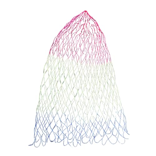 Outdoor Fishing Net Nylon Replacement Fish Net Folding Landing Dip Net Without Handle for Freshwaters and Saltwater
