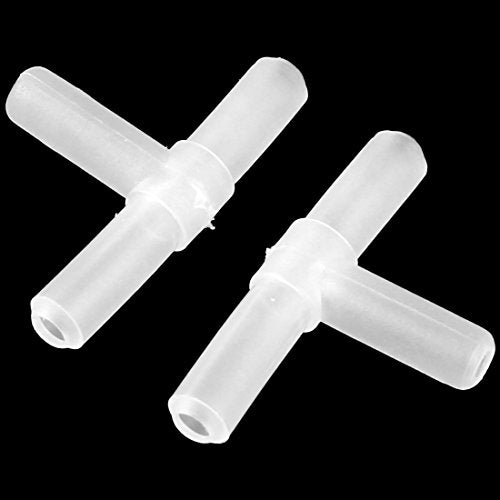 uxcell Plastic Aquarium T Shape Air Pump Line Tube Tubing Connectors White 20 PCS