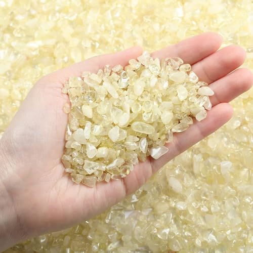 Pebbles Polished Gravel,Natural Polished Stones for Flower Bed Fish Tank Plants 3.5-Oz(Yellow) - color: Yellow