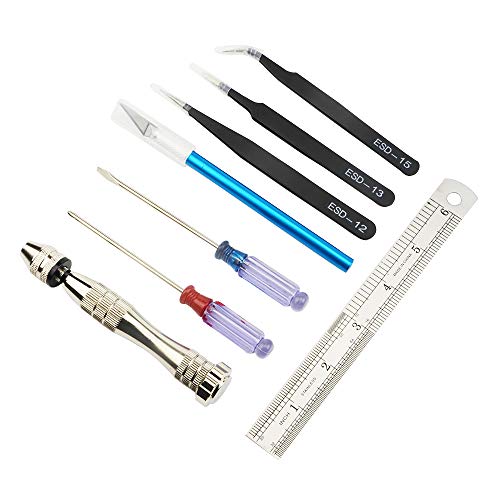 Professional 39 PCS Model Tools Kit Modeler Basic Tools Craft Set Hobby Building Tools Kit for Gundam Car Model Building Repairing and Fixing(Q)