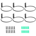 Plant Holder Ring 6 Inch Wall Mounted, 6 Pack Flower Pot Hangers Metal Plant Stand Hanging Bracket Basket Hooks - size: 6 inch-6 Pack