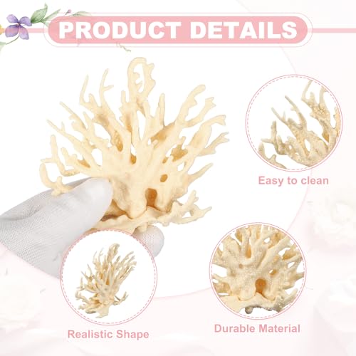 Aquarium Coral Decoration, Fish Tank Decorations Fish Tank Coral Ornaments, 4.9x2x4.3 Inch, (Beige, 1 Pcs), Intended for Aquarium Landscaping Decor - color: Beige, size: 4.9x2x4.3 Inch