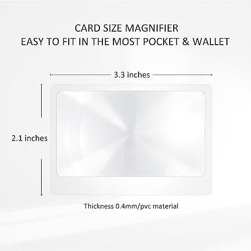 MAGDEPO 3X/5X Rectangular Large Handheld Magnifying Glass Bifocal Magnifier Acrylic Lens for Senior, Low Vision Reading Small Texts on Bottle, Labels, Menus, Hobbies