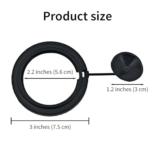 2Pcs Fish Feeding Rings Black Round Floating Food Feeder Circle with Suction Cup for Fishes Tank Aquarium Turtle Betta Goldfish Small Fish Feeding Accessories Floating Plant Duckweed Ring - color: Black, size: Round-2Pcs