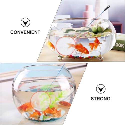 TEHAUX 8pcs Aquarium Fish Tank Nets Dense Fine Mesh Plastic Landing Nets for Fish and Shrimp Catching, Aquarium Cleaning Tool Suitable for Freshwater and Saltwater Tanks Random Color