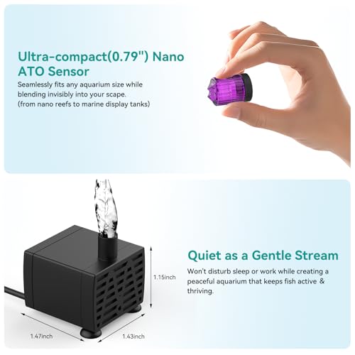 Auto Top Off System ATO Saltwater Aquarium,Water Top Off System for Aquarium,Reef Tank＆Fish Tank- Purple - color: Purple