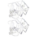 TAODAN 2PCS Acrylic Aquarium Hose Retention Bracket 57x40x35mm Fish Tank Hose Fixing Clamp for Securing Pump Pipe