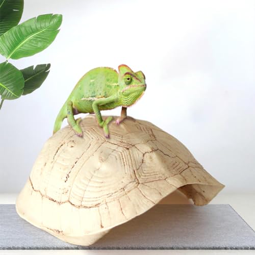 Reptile Breeding Box Shelter Terrarium Hideout Hide Caves Climbing Platform Resin Turtle Shell Habitat Decor