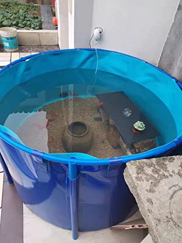 WANLIAN Pool Above Ground Canvas Fish Pond Circular Thickening Pool Large Collapsible Outdoors Tarpaulin for Koi Culture Agricultural Irrigation Water Storage Tank8.2ftx3ft/5000L/Belt Frame(2.5 * 1) - style: 2.5*1