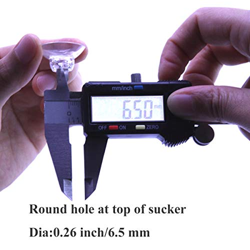 Aquarium Suction Cup Clips with Zip Cable Ties, 8 Pieces, Fit for Binding Moss Shrimp Nest Dodging Nest