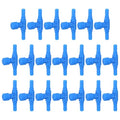 M METERXITY 20-Pack Aquarium Air Valve for 3/16" Airline Tubing PVC Aquarium Air Control Valves for Fish Tanks/Aquaculture, Regulators Air Pump Adjustable Valve[Blue]