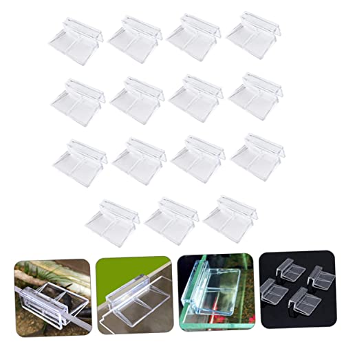 Mikikit 15pcs Aquarium Stand Acrylic Brackets Fish Tank Cover Holder Practical Rack for Aquarium