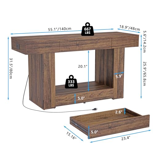 55–75/90 Gallon Aquarium Stand, 48 Inch Fish Tank Stand with Power Outlets & USB Ports, Heavy Duty Double Aquarium Stand for Turtle Reptile Terrarium, Farmhouse Tank Stand,Rustic Brown - color: Rustic Brown