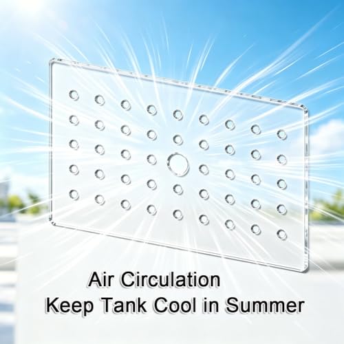 Aquarium Jump Lid with Holes - 30x30cm Protective Cover for Aquariums, Prevents Fish & Reptiles from Jumping Out, Durable & Secure Aquarium Top Cover - size: 30x30cm