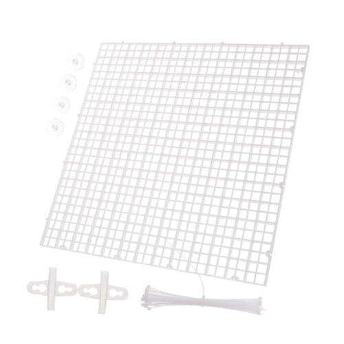 1set Fish Tank Divider Grid Panel Aquarium Isolation Board for Fish Includes Cable Ties Clips Easy to Install