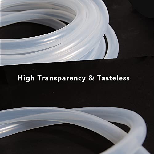 Feelers 1/4" ID x 3/8" OD Silicone Tubing Food Grade Pure Silicon Tube High Temp Home Brewing Winemaking Silicone Hose Tubing, 26.25ft Length - size: 1/4"ID-3/8"OD, style: 26.25ft length(8 Meter)