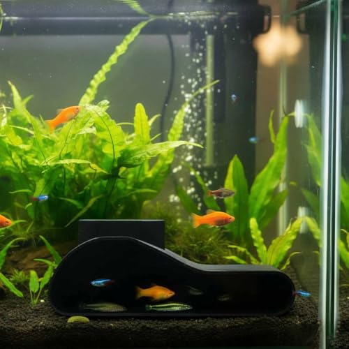 Underground Aquarium Fish Tunnel, Fish and Shrimp Hideout, Shrimp Fish Hide Cave Decoration(Round) - style: Round